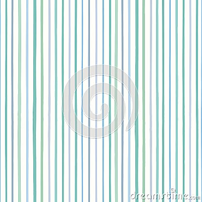 Striped background vector pattern in green and blue. Textured hand drawn vertical stripe design. Vector Illustration