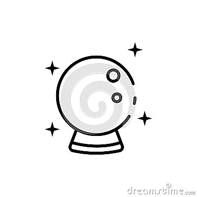 striped and beaded magic ball icon vector Vector Illustration