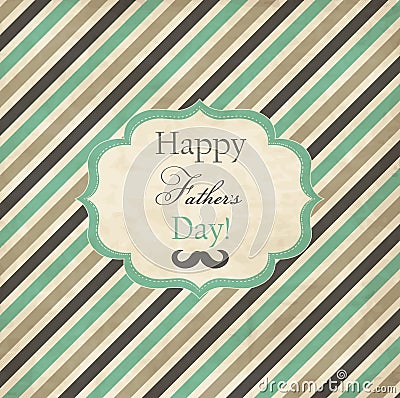 Striped card for Fathers Day Vector Illustration