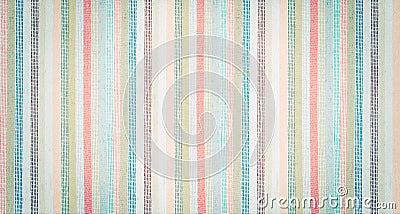 Striped colorful fabric textured vintage background Stock Photo