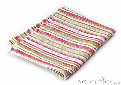 Striped cotton napkin Stock Photo