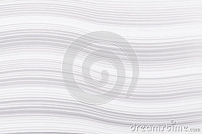 Striped halftone wavy white paper texture, abstract background. Stock Photo