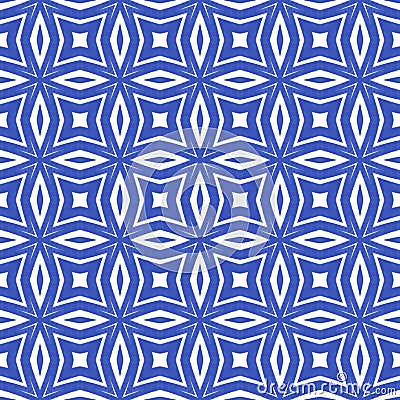 Striped hand drawn pattern. Indigo Stock Photo