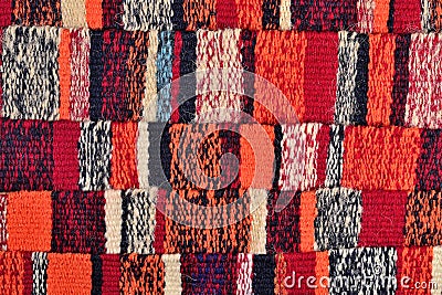 Striped hand woven colorful ribbons background Stock Photo