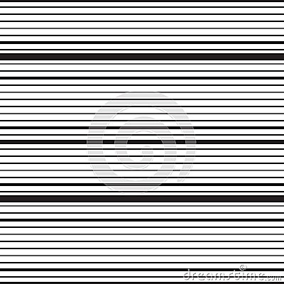 Striped Horizontal Seamless Pattern Vector Illustration