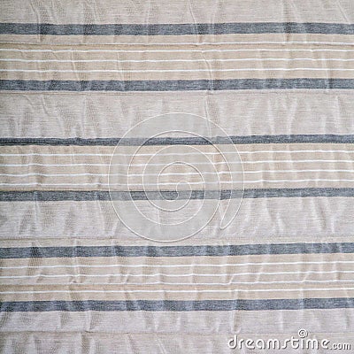 Striped Large Quilted Bedcover Fabric Texure Stock Photo