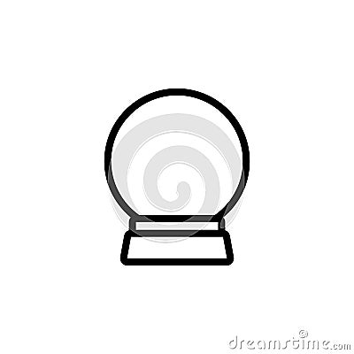 striped and beaded magic ball icon vector Vector Illustration