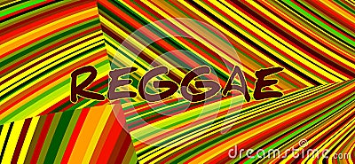 Striped multicolor Reggae background. Vector pattern Vector Illustration