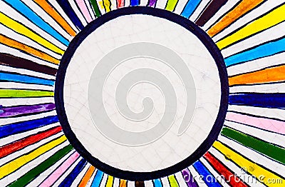 Striped multicolored marble floor top view Stock Photo