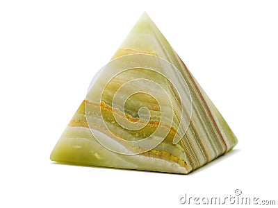 Striped onyx pyramid Stock Photo