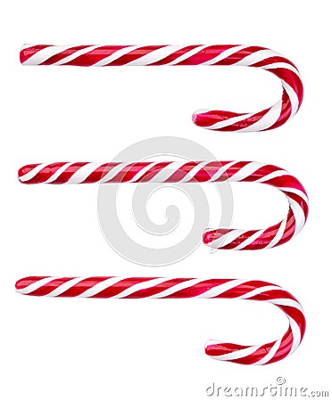 Striped Red Christmas Candy Canes Stock Photo