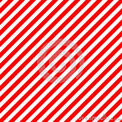 Striped red and white diagonal pattern. Warning background for h Vector Illustration