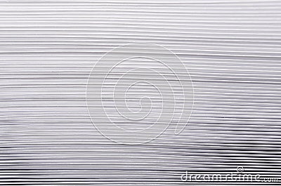 Striped rough white texture of pages paper with contrast gradient, abstract background. Stock Photo