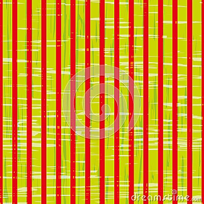 Striped scrim linen weave vector pattern. Seamless backdrop with blended horizontal stripes and random glitch texture Vector Illustration