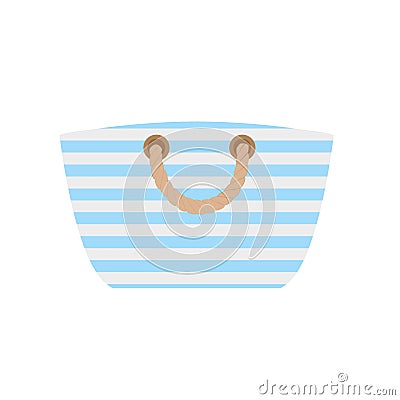 Striped summer beach bag isolated, summer accessories Stock Photo