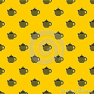 Striped teapot pattern vector Vector Illustration