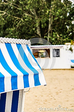 Striped tent close up Stock Photo