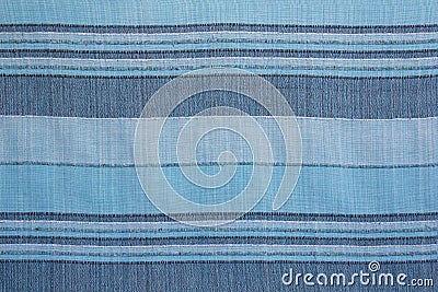 striped texture of blue natural interior fabric Stock Photo