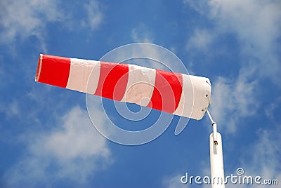 Striped wind sock Stock Photo