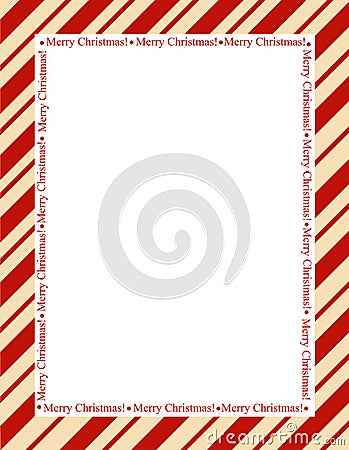 Stripes christmas frame Vector Illustration