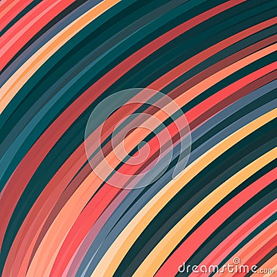 Stripes pattern with undulate lines and curves background. Vector Illustration