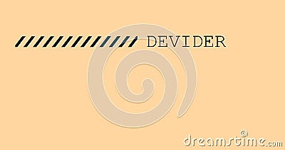 Stripped text devider, Stock Vector illustration isolated on white background Vector Illustration