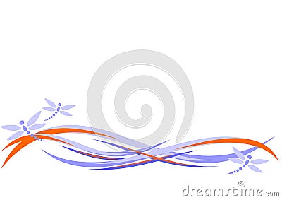 Strips and dragonflies Vector Illustration