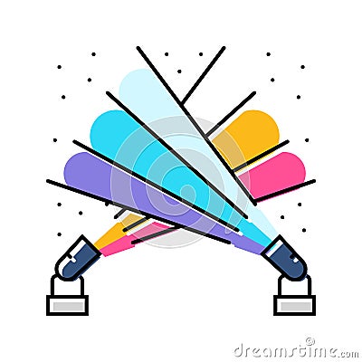 strobe lights disco party color icon vector illustration Vector Illustration