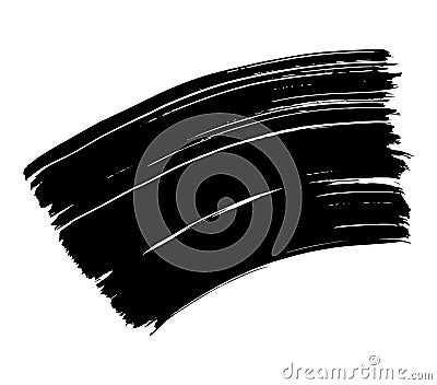 Stroke a very wide brush. Vector brush trace Vector Illustration