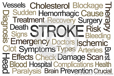 Stroke Word Cloud Stock Photo