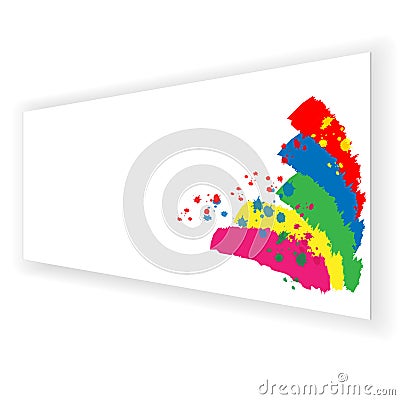 Strokes of varicoloured paint Vector Illustration