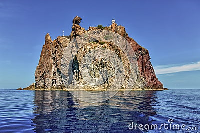 Strombolicchio little mediterranean pearl, Eolian islands Stock Photo