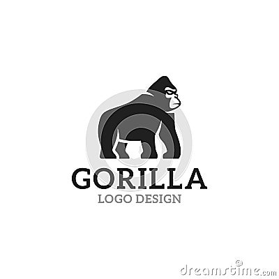 Gorilla Logo brand name Vector Illustration