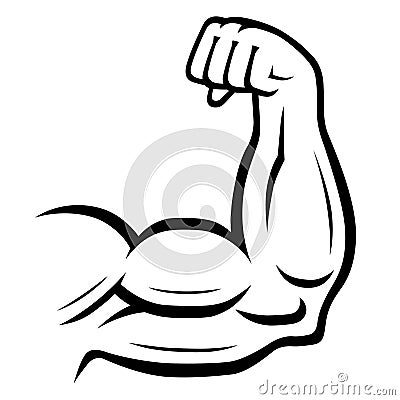 Strong arm vector icon. Sport, fitness, bodybuilding concept Vector Illustration