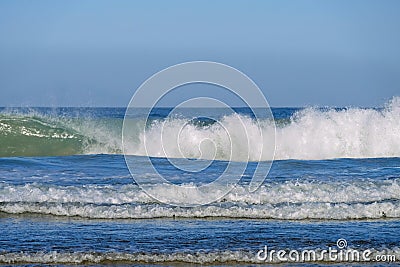 Breaking Surf Waves Stock Photo