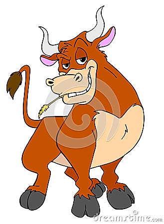 Strong Bull Stock Photo