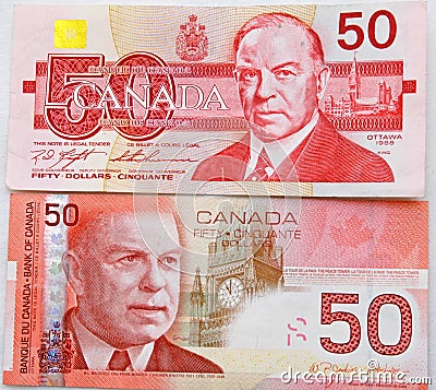 Strong canadian dollar Stock Photo