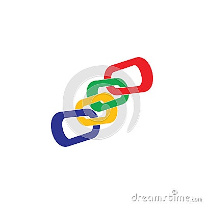 Strong chain colorful symbol vector Vector Illustration