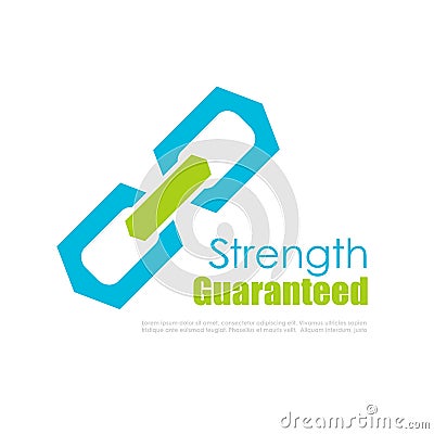 Strong chain logo Vector Illustration