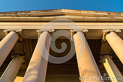 Classical Building pillars security strong concept Stock Photo