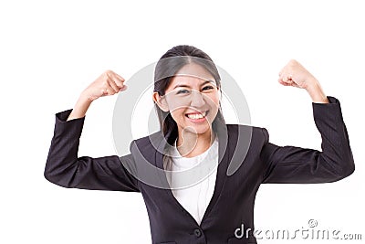 Strong, confident, smiling, happy business woman Stock Photo