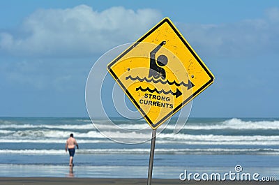 Strong currents sign Stock Photo