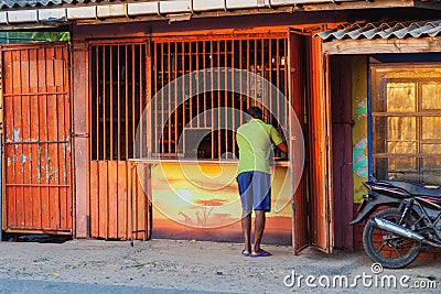 Strong drink alcohol store in the village . Sri Lanka Editorial Stock Photo