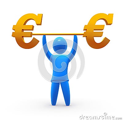 Strong Euro Stock Photo