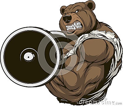 Strong ferocious bear Vector Illustration