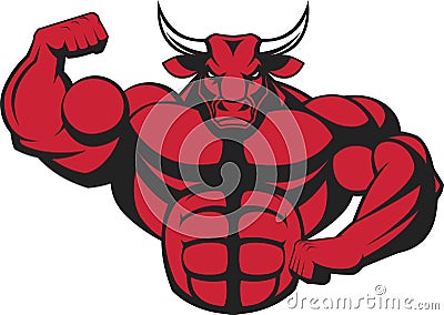Strong ferocious bull Vector Illustration