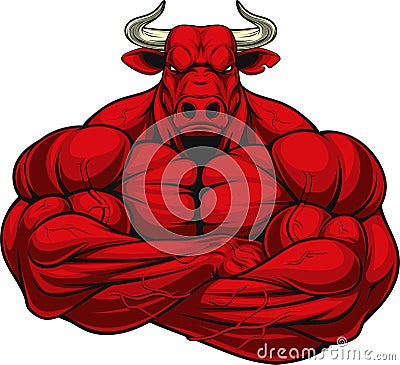 Strong ferocious bull Vector Illustration