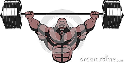 Strong ferocious gorilla Vector Illustration