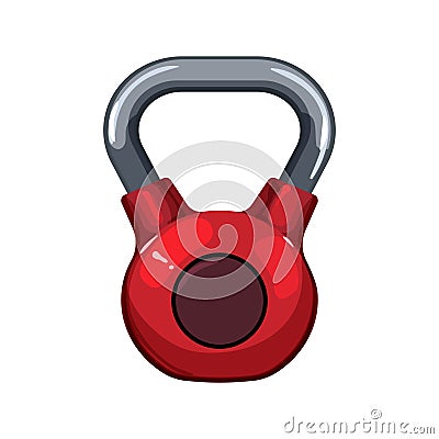 strong fitness kettlebell cartoon vector illustration Vector Illustration