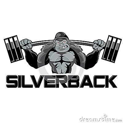 Strong gorilla cartoon Vector Illustration